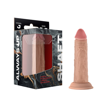 SHAFT - MODEL J: 5.5 IN. DUAL DENSITY SILICONE DILDO PINE