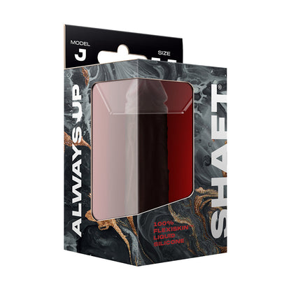 SHAFT MODEL J: 5.5 IN. DUAL DENSITY SILICONE DILDO MAHOGANY