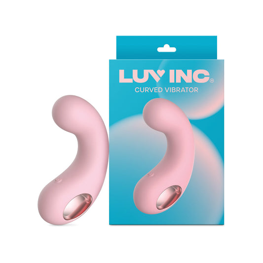 LUV INC CV77: CURVED VIBRATOR LIGHT PINK