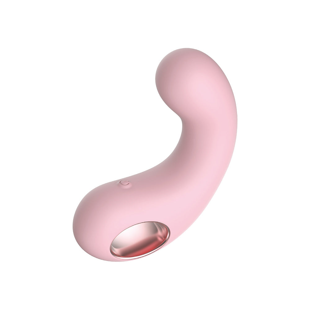 LUV INC CV77: CURVED VIBRATOR LIGHT PINK