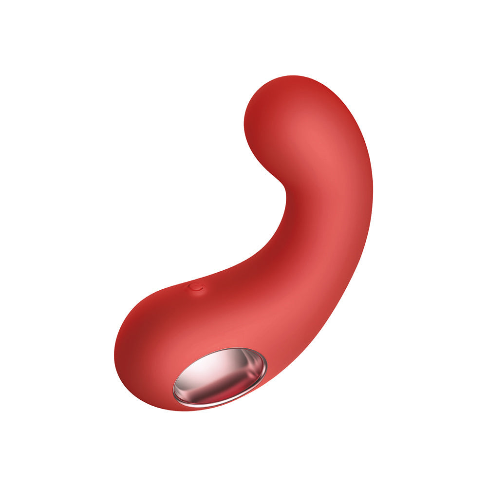 LUV INC CV77: CURVED VIBRATOR RED