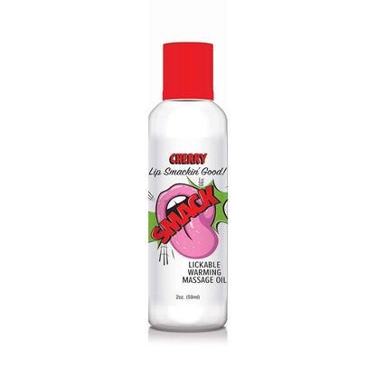 LITTLE GENIE - SMACK LICKABLE MASSAGE OIL CHERRY 2 OZ.