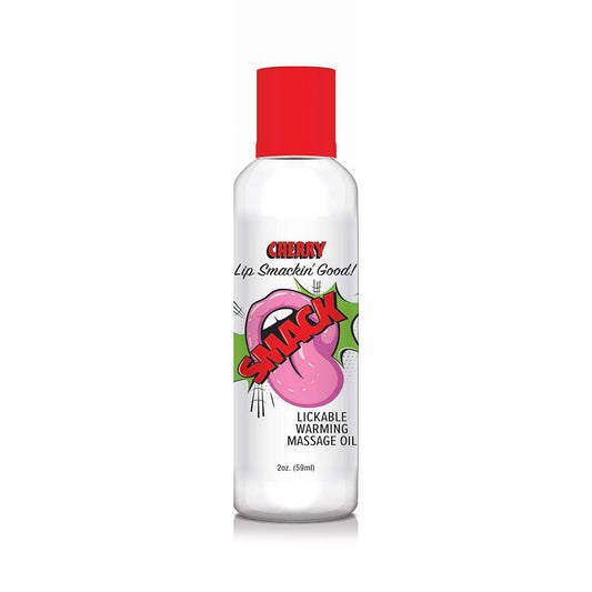 LITTLE GENIE - SMACK LICKABLE MASSAGE OIL CHERRY 2 OZ.