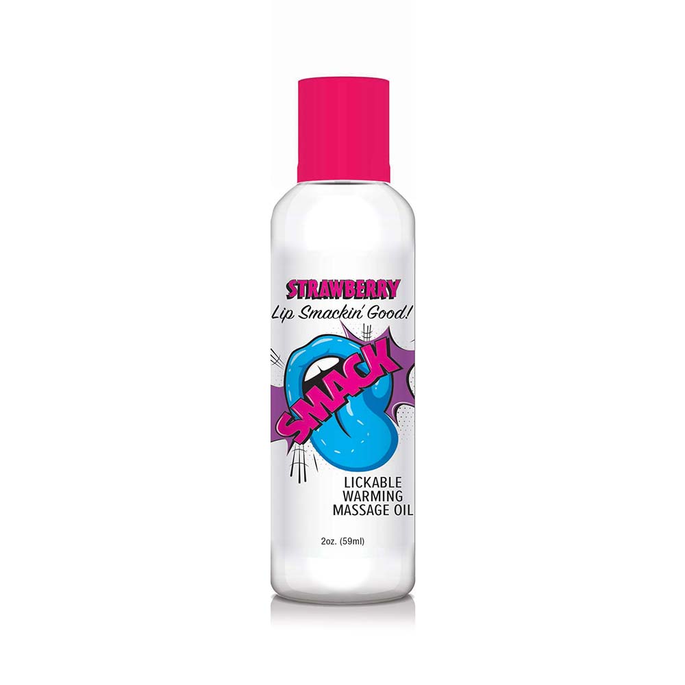 SMACK LICKABLE MASSAGE OIL STRAWBERRY 2 OZ.