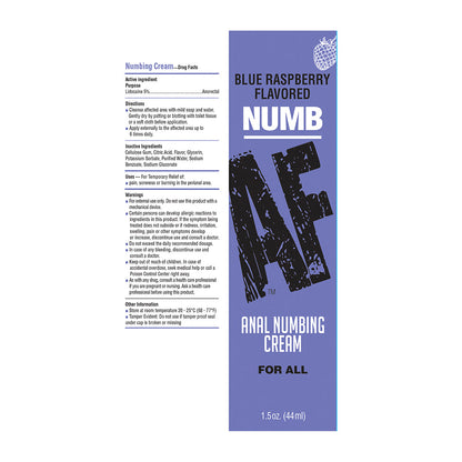 LITTLE GENIE - NUMB AF ANAL DESENSITIZER BLUE RASPBERRY 1.5 OZ.