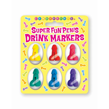 SUPER FUN PENIS DRINK MARKERS 6-PIECE SET