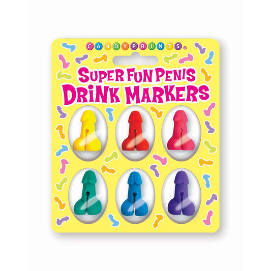 SUPER FUN PENIS DRINK MARKERS 6-PIECE SET