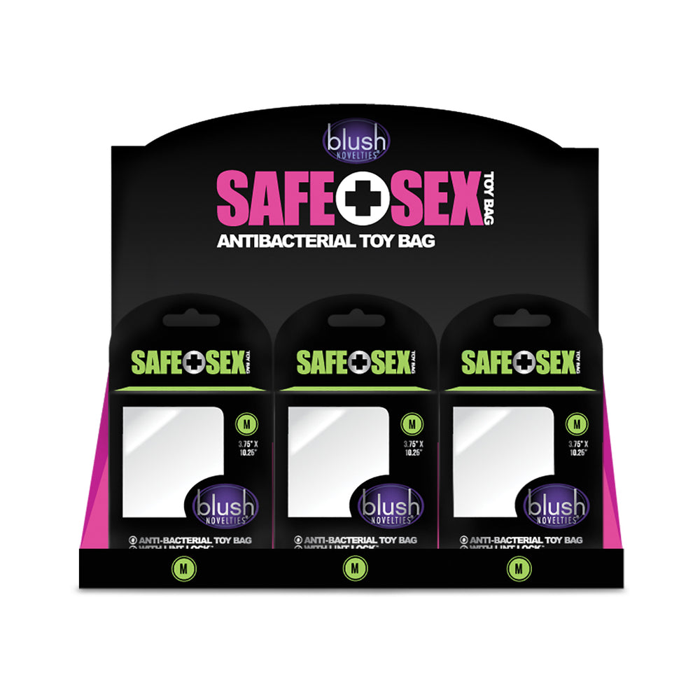 BLUSH - SAFE SEX ANTIBACTERIAL TOY BAG MEDIUM 24-PIECE DISPLAY