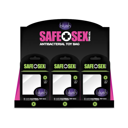 BLUSH - SAFE SEX ANTIBACTERIAL TOY BAG MEDIUM 24-PIECE DISPLAY