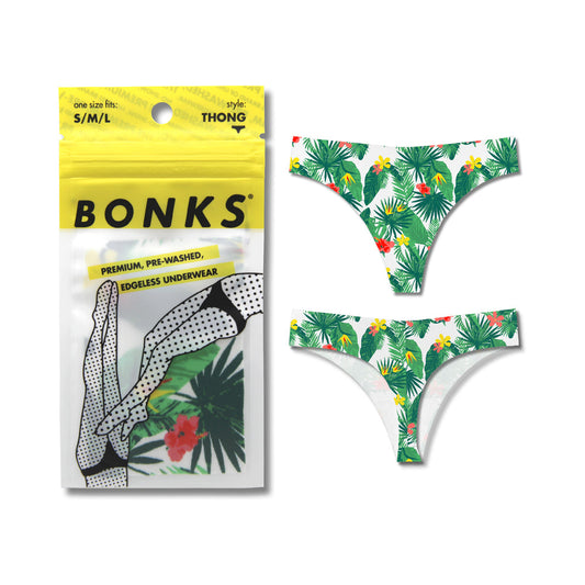 BONKS TROPIC LIKE IT''S HOT SEAMLESS THONG O/S