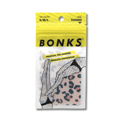 BONKS CAT''S OUT OF THE BAG SEAMLESS THONG O/S
