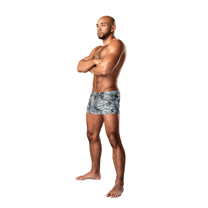 MALE POWER DIRTY DENIM POUCH SHORT DENIM PRINT S