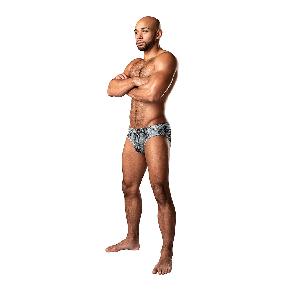 MALE POWER DIRTY DENIM BIKINI DENIM PRINT XL