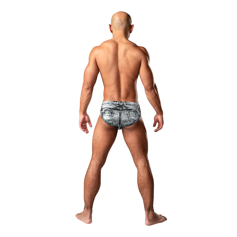 MALE POWER DIRTY DENIM BIKINI DENIM PRINT XL