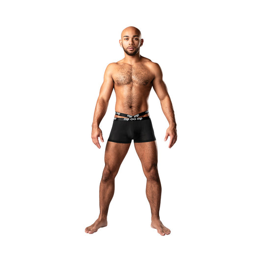MALE POWER INFINITE COMFORT AMPLIFYING STRAPPY POUCH SHORT BLACK L