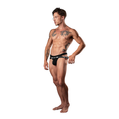 MALE POWER INFINITE COMFORT AMPLIFYING STRAPPY THONG BLACK L/XL