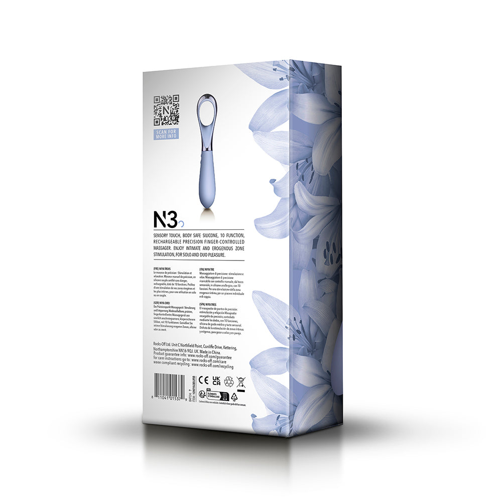 NIYA 3 PRECISION POINT MASSAGER CORNFLOWER REBRANDED PACKAGING