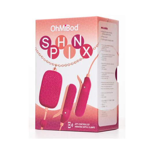 OHMIBOD SPHINX BLUETOOTH APP-CONTROLLED WEARABLE VIBRATING NIPPLE CLAMPS