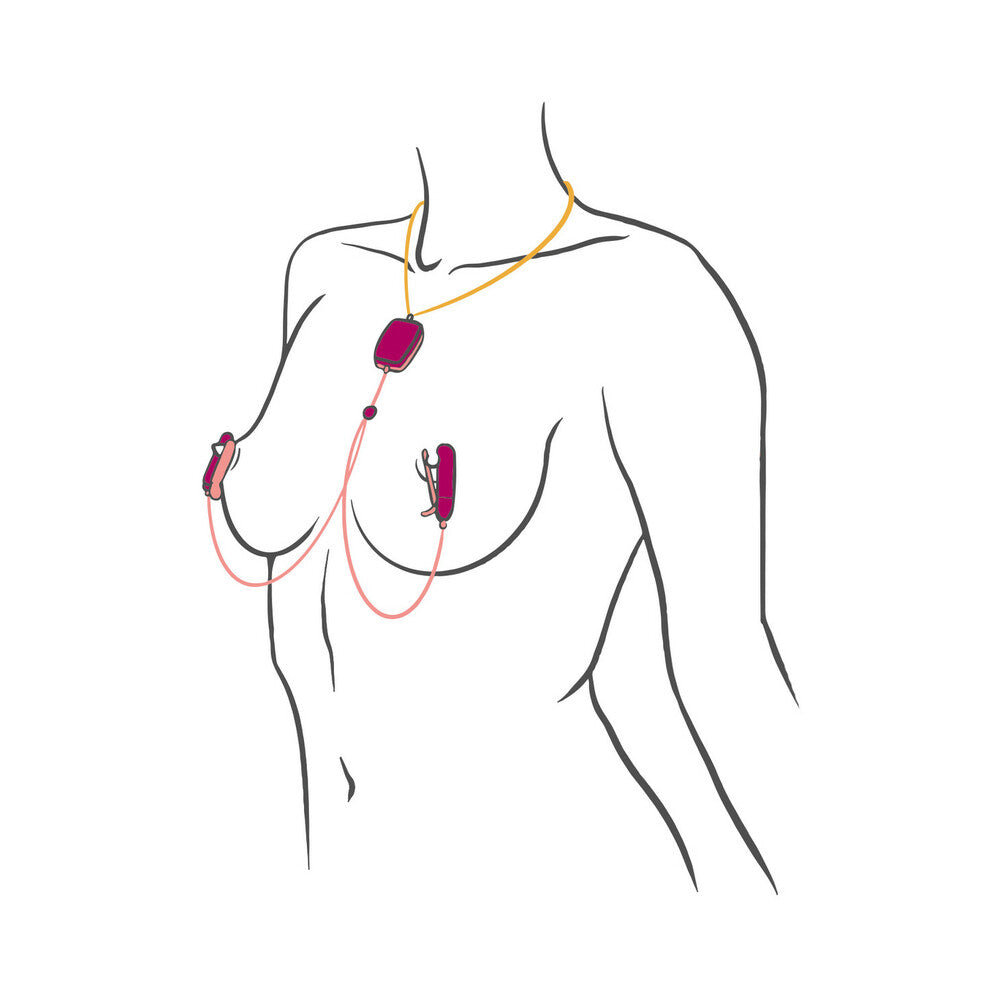 OHMIBOD SPHINX BLUETOOTH APP-CONTROLLED WEARABLE VIBRATING NIPPLE CLAMPS