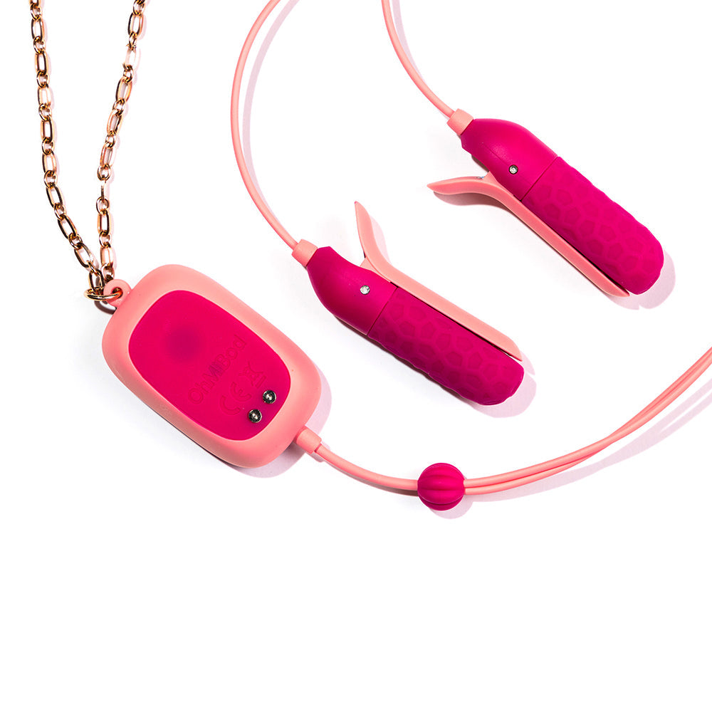 OHMIBOD SPHINX BLUETOOTH APP-CONTROLLED WEARABLE VIBRATING NIPPLE CLAMPS