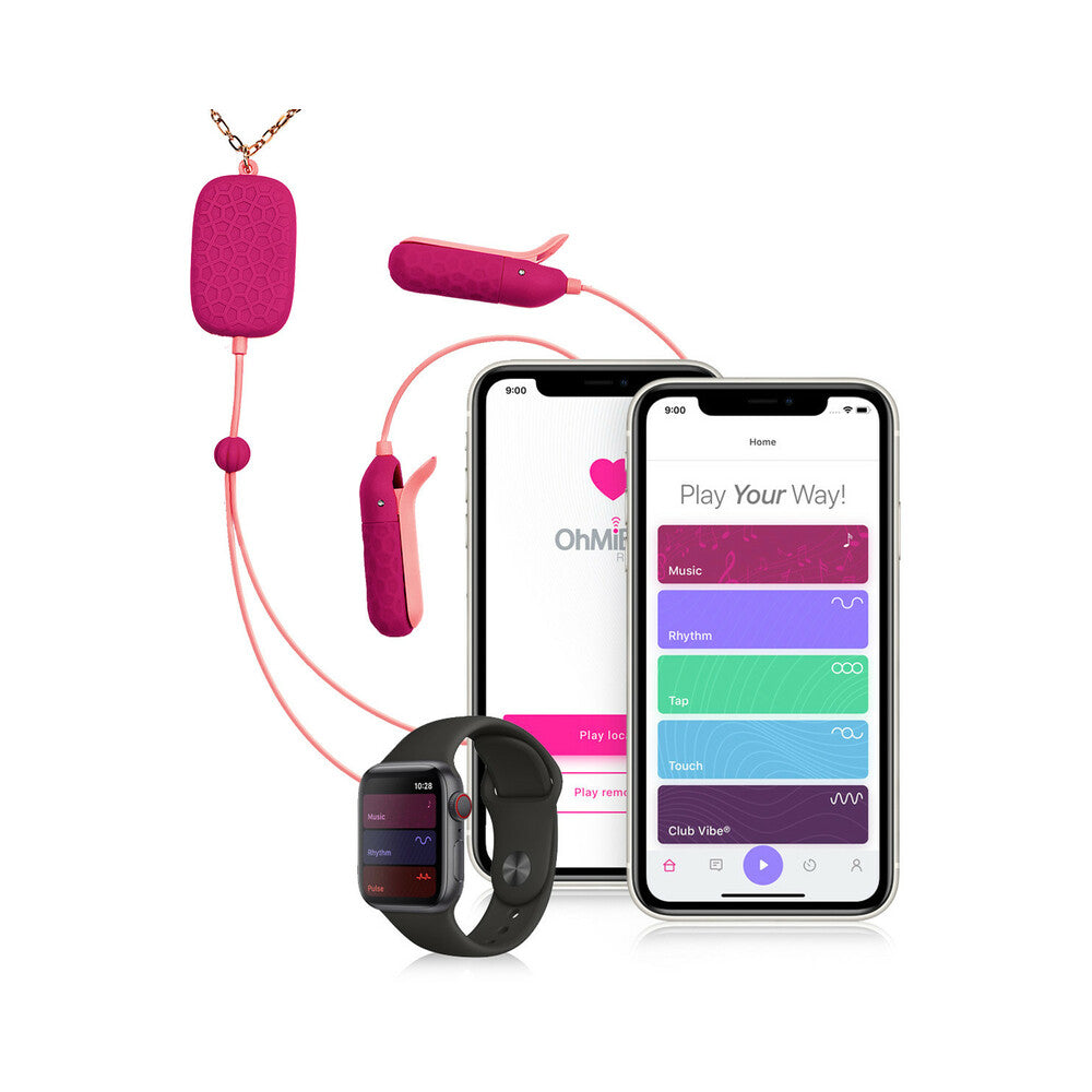 OHMIBOD SPHINX BLUETOOTH APP-CONTROLLED WEARABLE VIBRATING NIPPLE CLAMPS