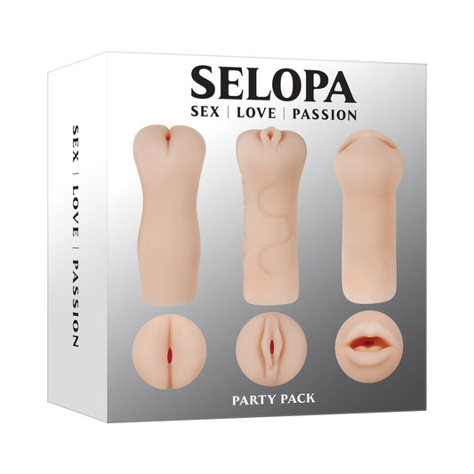SELOPA PARTY PACK 3-PIECE STROKER PACK LIGHT