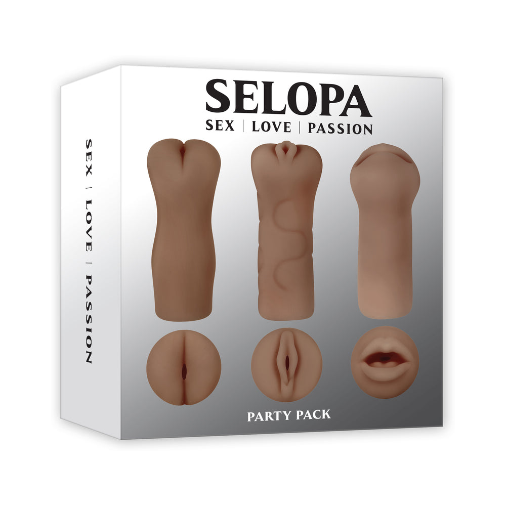 SELOPA - PARTY PACK 3-PIECE STROKER PACK DARK