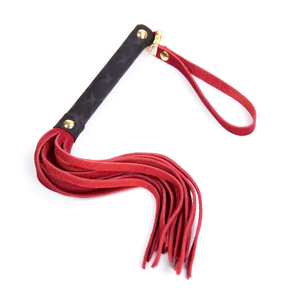 PLE''SUR - MINI LEATHER FLOGGER RED