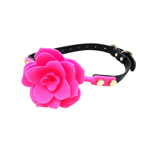 PLE''SUR - FLOWER BALL GAG BREATHABLE SILICONE PINK