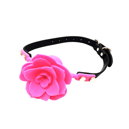 PLE''SUR FLOWER BALL GAG BREATHABLE SILICONE PINK