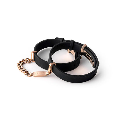 CRAVE ID CUFFS BLACK/ROSE GOLD
