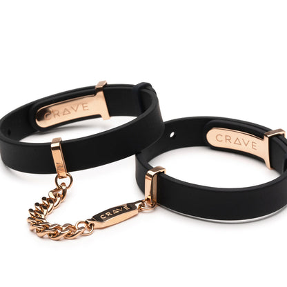 CRAVE ID CUFFS BLACK/ROSE GOLD