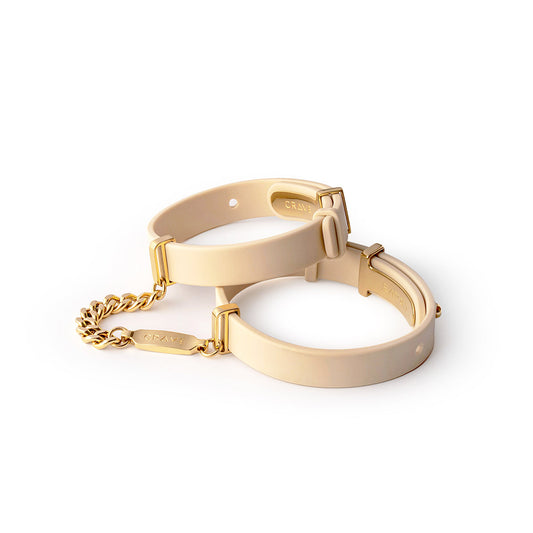 CRAVE ID CUFFS BEIGE/24KT GOLD