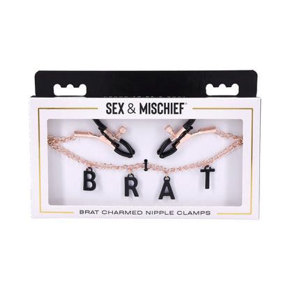 SPORTSHEETS SEX & MISCHIEF BRAT CHARMED NIPPLE CLAMPS
