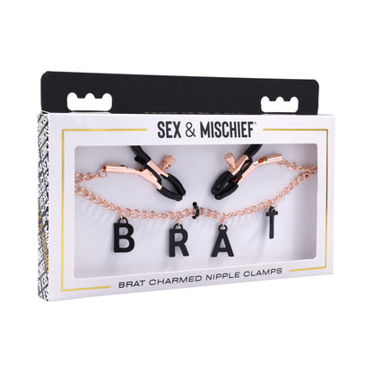 SPORTSHEETS SEX & MISCHIEF BRAT CHARMED NIPPLE CLAMPS