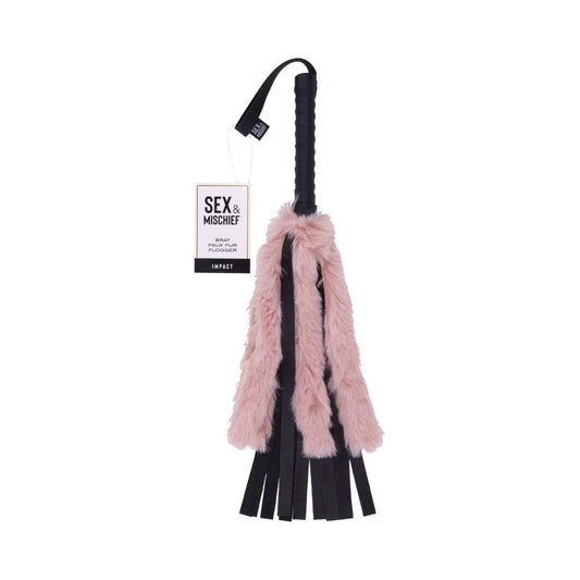 SPORTSHEETS SEX & MISCHIEF BRAT FAUX FUR FLOGGER