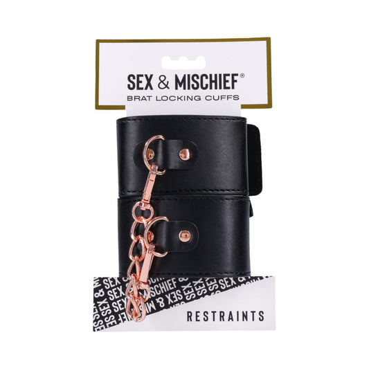 SPORTSHEETS SEX & MISCHIEF BRAT LOCKING CUFFS