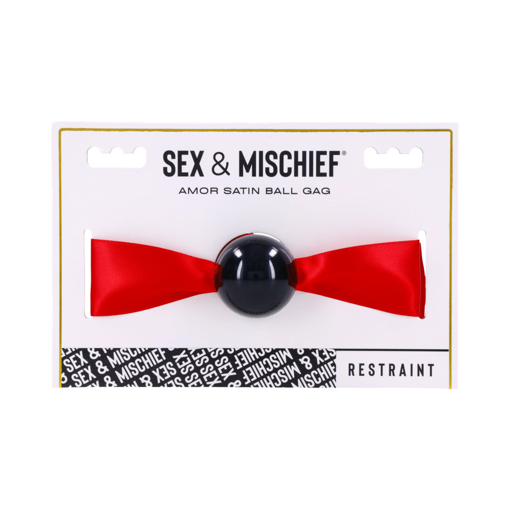 SPORTSHEETS SEX & MISCHIEF AMOR SATIN BALL GAG