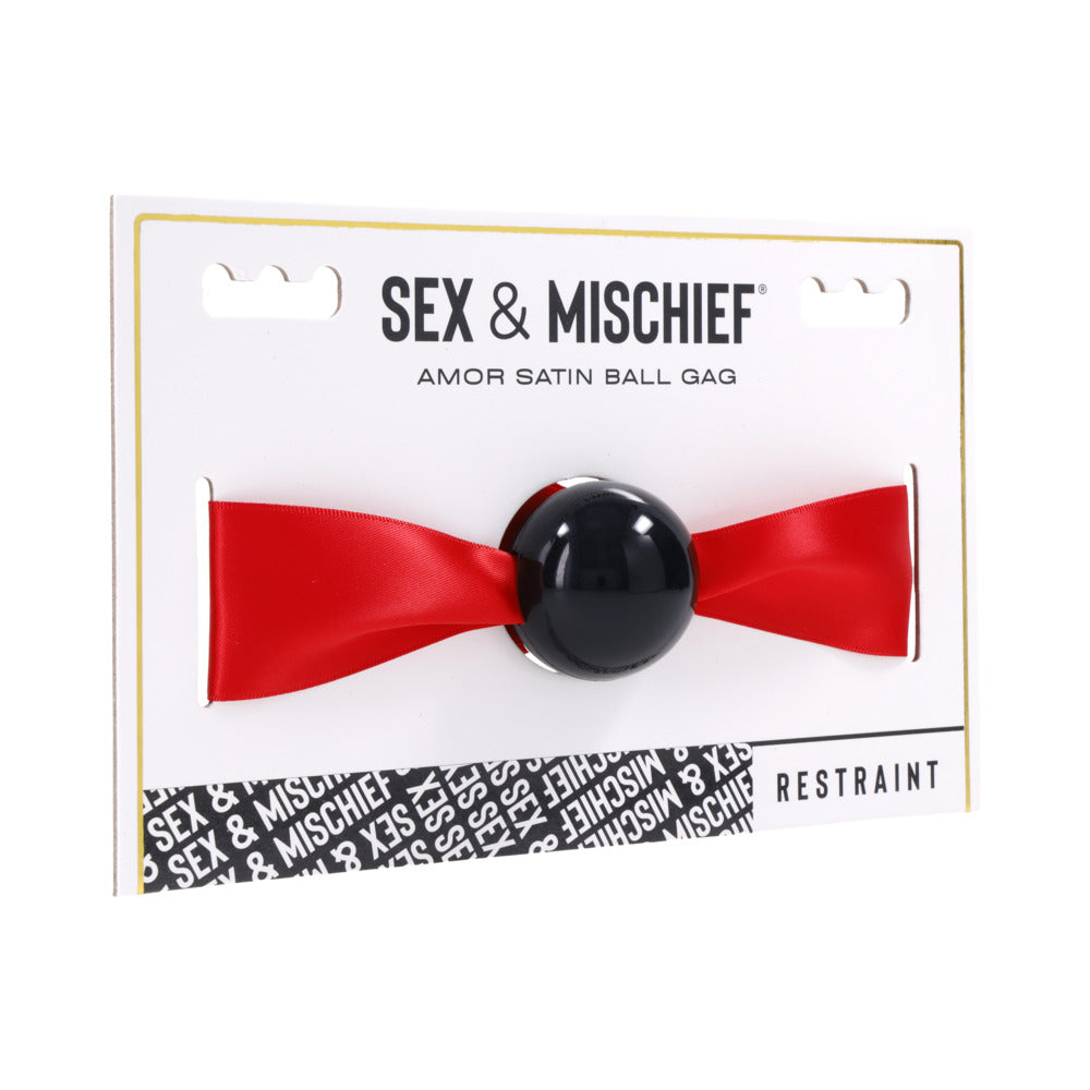 SPORTSHEETS SEX & MISCHIEF AMOR SATIN BALL GAG