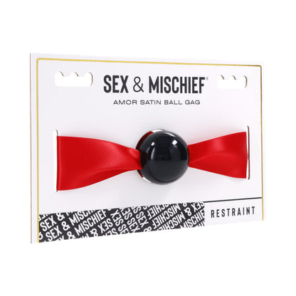 SPORTSHEETS SEX & MISCHIEF AMOR SATIN BALL GAG