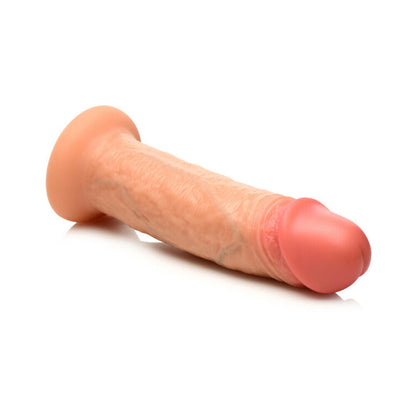 CURVE NOVELTIES - JOCK REAL SKIN SILICONE DILDO 8 IN. LIGHT