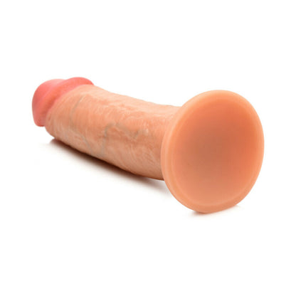 CURVE NOVELTIES - JOCK REAL SKIN SILICONE DILDO 8 IN. LIGHT