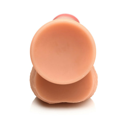 CURVE NOVELTIES - JOCK REAL SKIN SILICONE DILDO WITH BALLS 8 IN. LIGHT