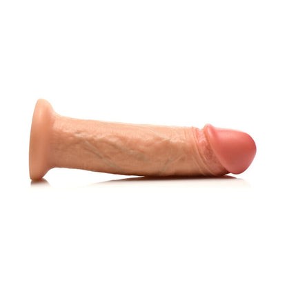 CURVE NOVELTIES - JOCK REAL SKIN VIBRATING SILICONE DILDO 8 IN. LIGHT