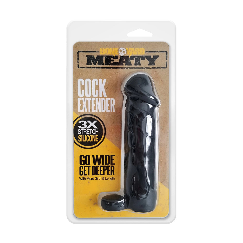 BONEYARD MEATY SILICONE COCK EXTENDER BLACK