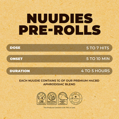 NUUD NUUDIES PRE-ROLLED SEX JOINTS 4-PACK