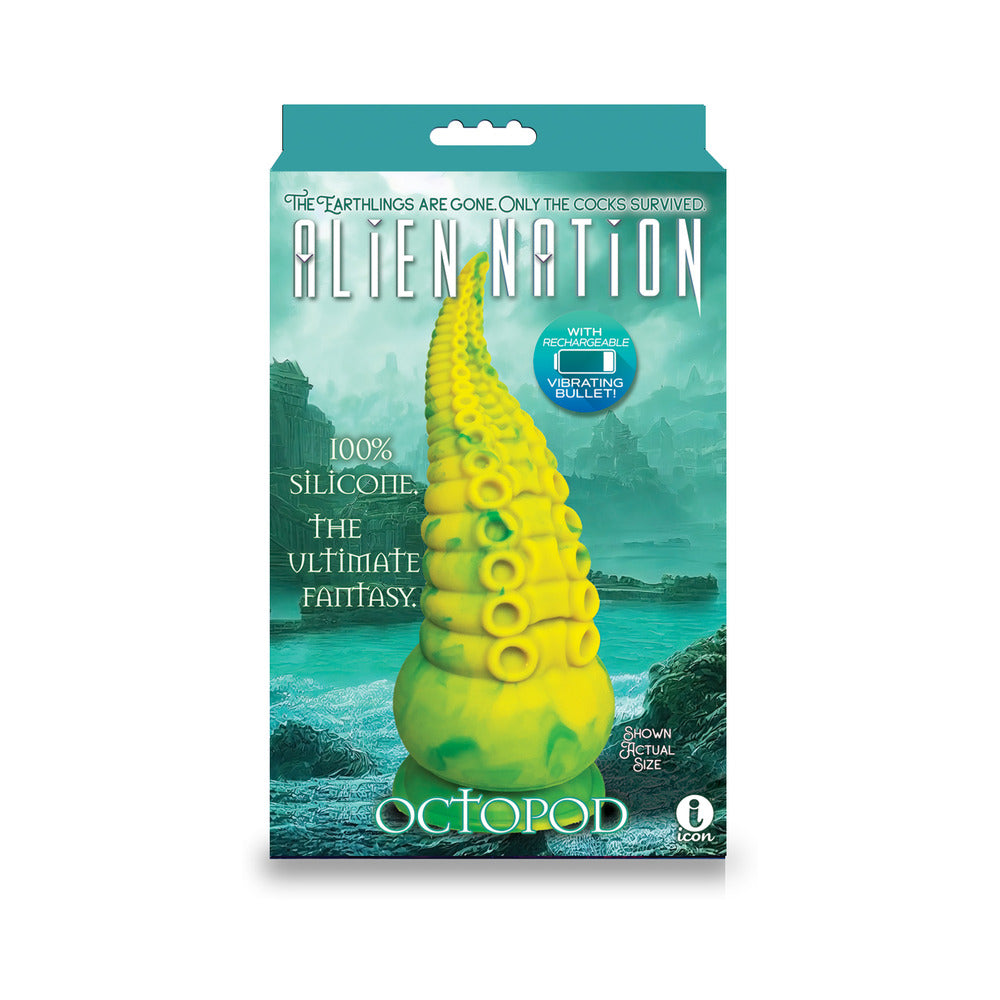 ALIENNATION OCTOPOD 9 IN. VIBRATING SILICONE DILDO