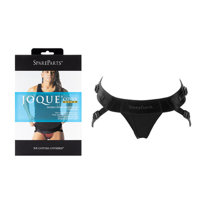 SPAREPARTS JOQUE COVER UNDWR HARNESS BLACK (DOUBLE STRAP) SIZE B NYLON