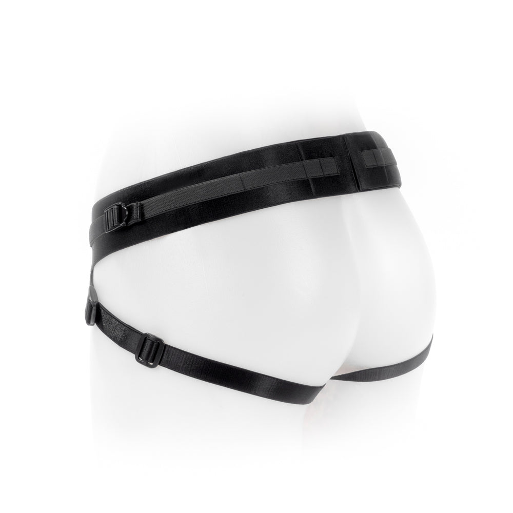 SPAREPARTS JOQUE COVER UNDWR HARNESS BLACK (DOUBLE STRAP) SIZE B NYLON