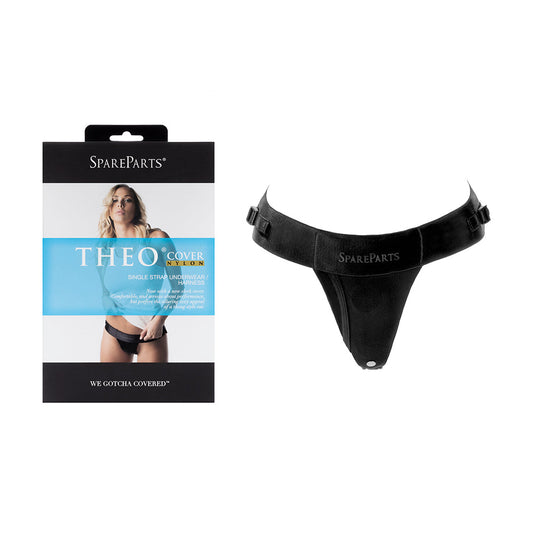SPAREPARTS - THEO COVER UNDERWEAR HARNESS BLACK (SINGLE STRAP) SIZE A NYLON